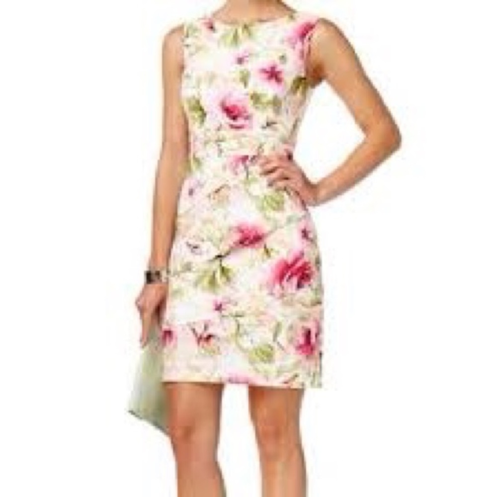 Women Connected Apparel Floral Tiered Dress